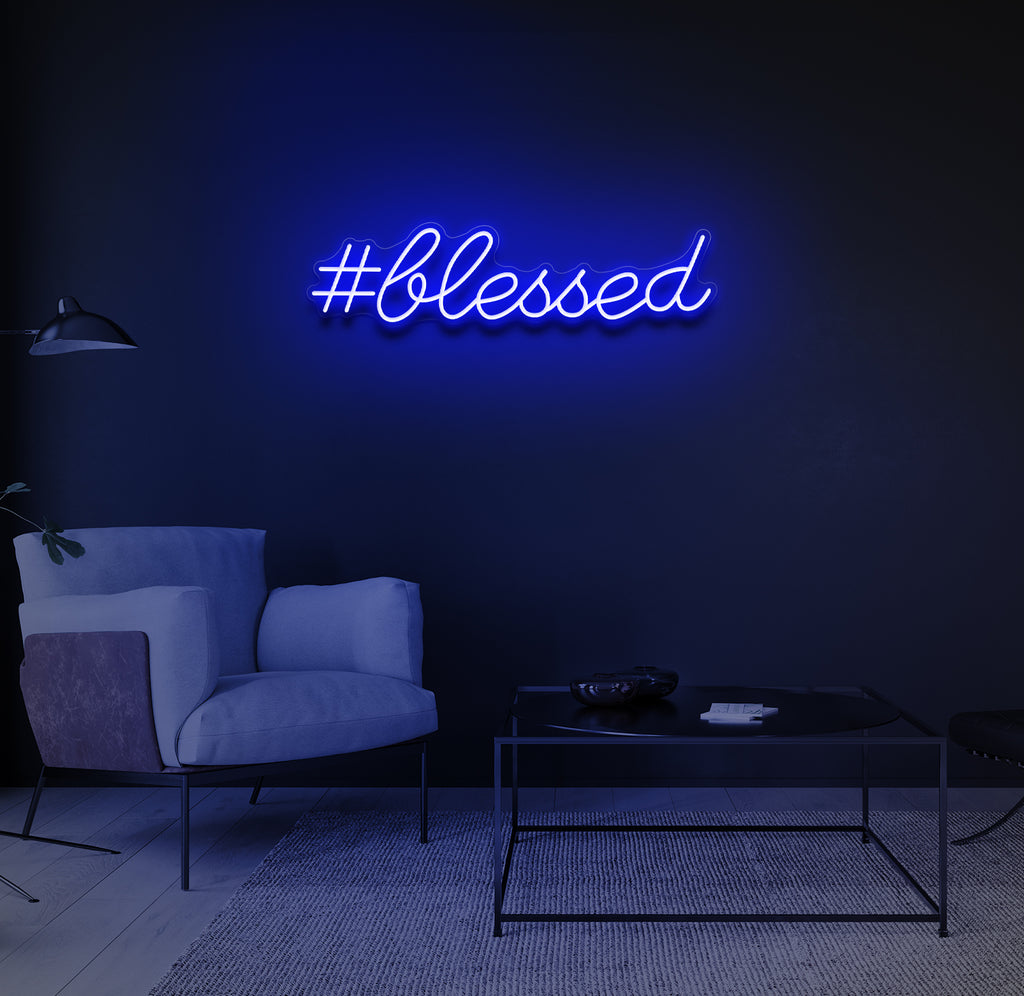 "#blessed" LED NEONSKILT