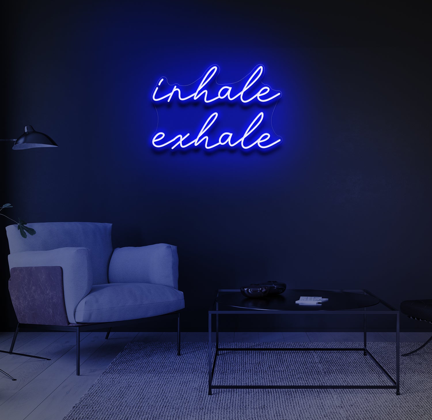 "inhale exhale" LED neonskilt