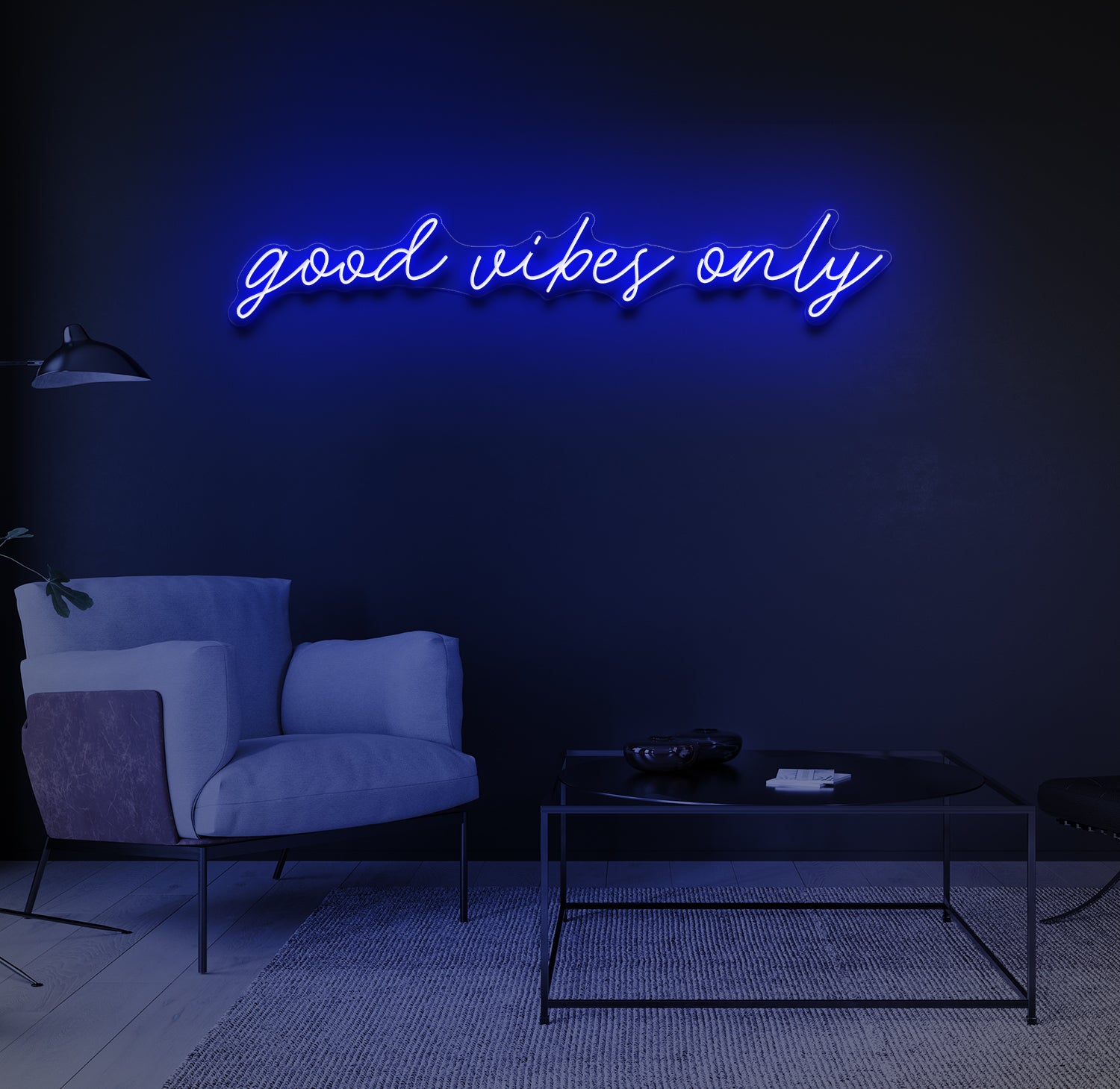 "good vibes only" LED neonskilt