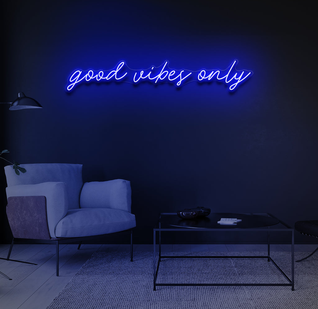 "good vibes only" LED neonskilt