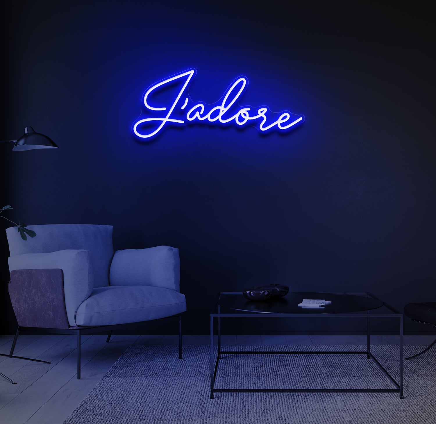 "J'adore" LED neonskilt