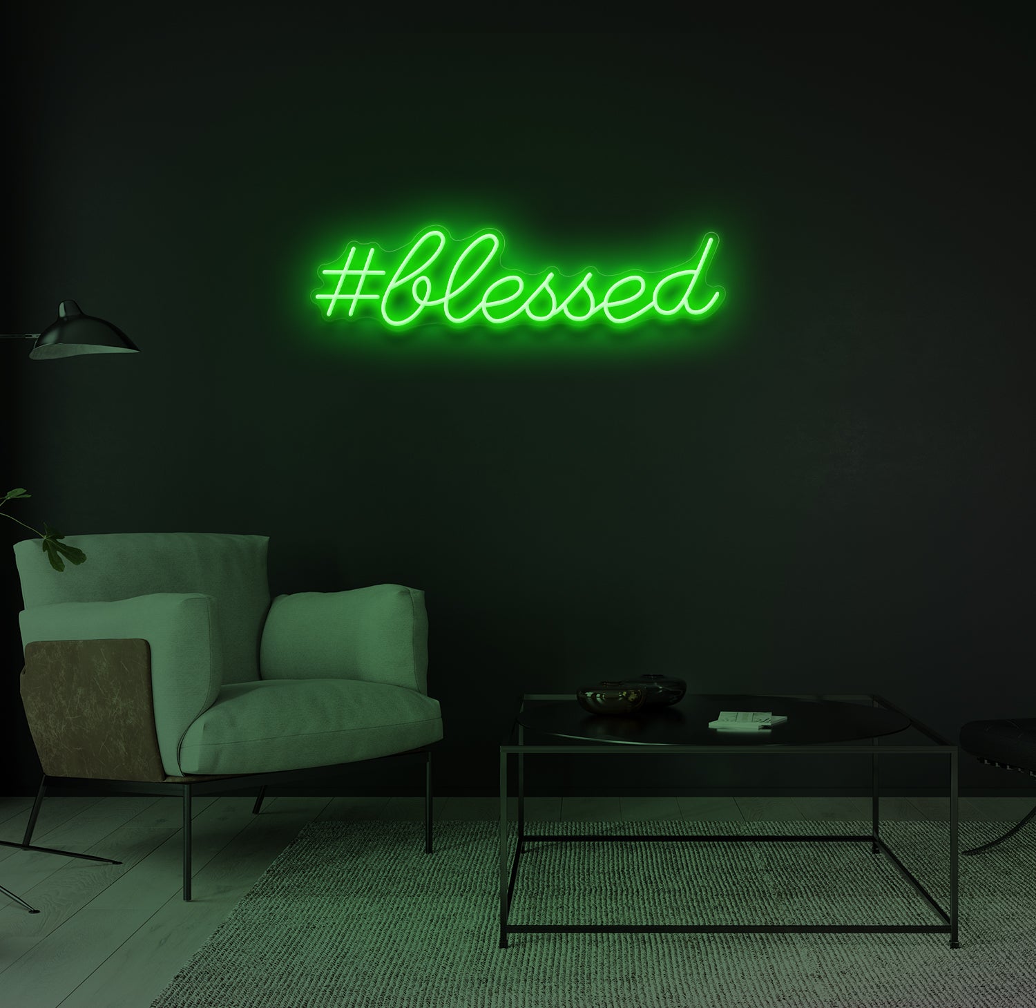 "#blessed" LED NEONSKILT