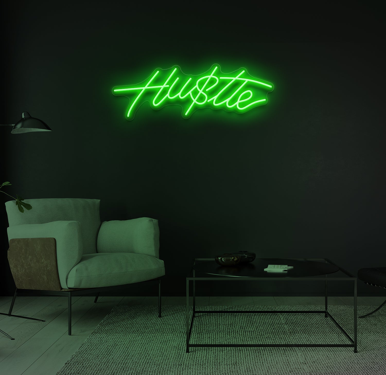 "Hu$tle" LED neonskilt