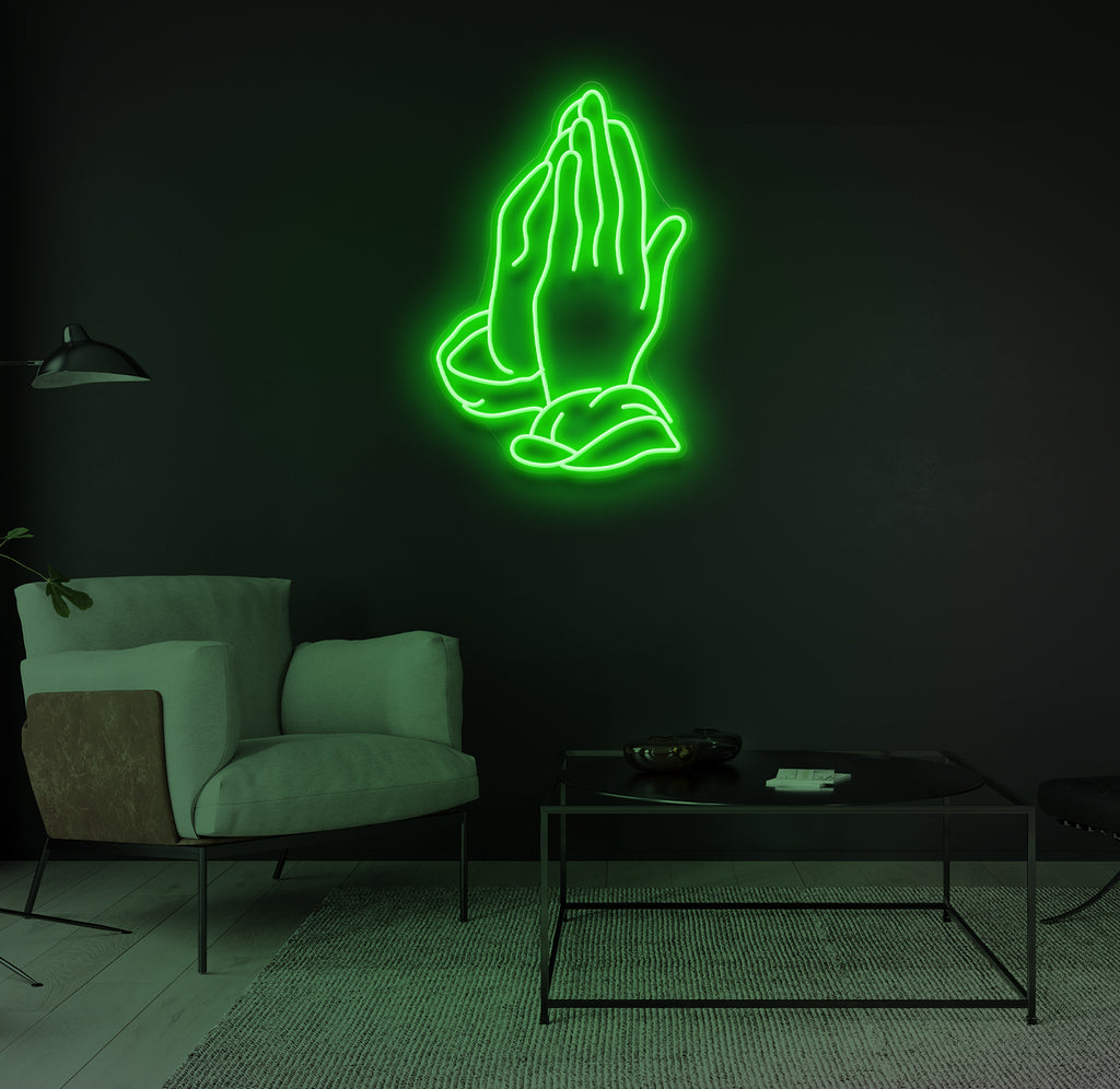 "Praying Hands" LED neonskilt