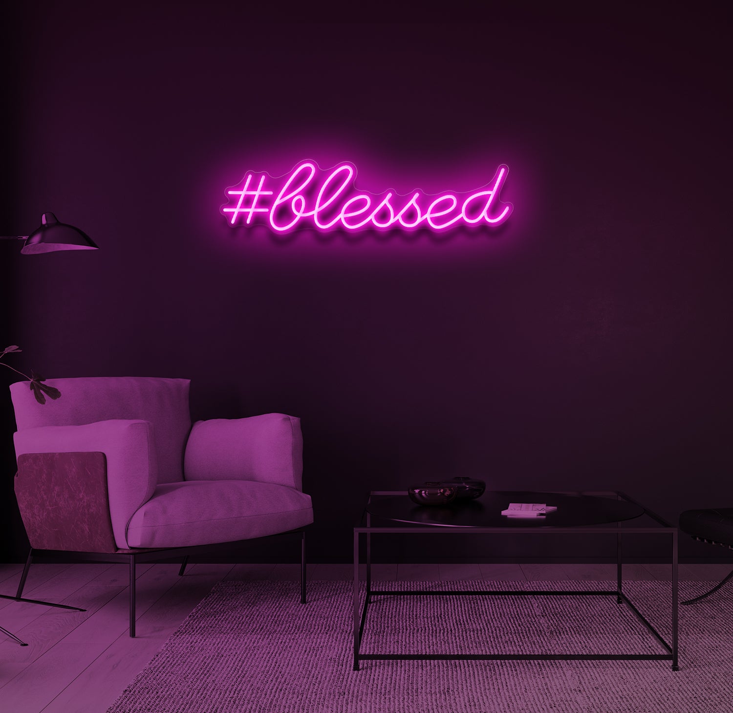 "#blessed" LED NEONSKILT