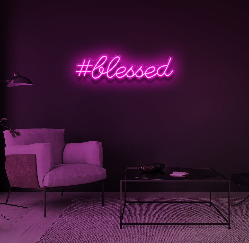 "#blessed" LED NEONSKILT