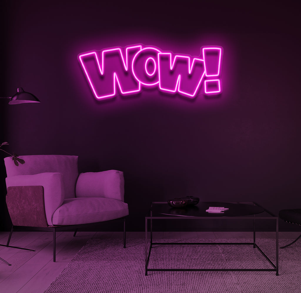"WOW!" LED neonskilt