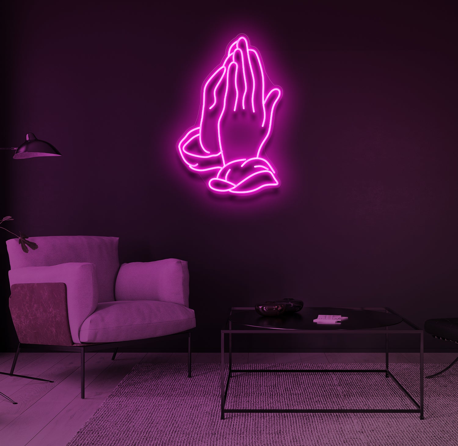 "Praying Hands" LED neonskilt