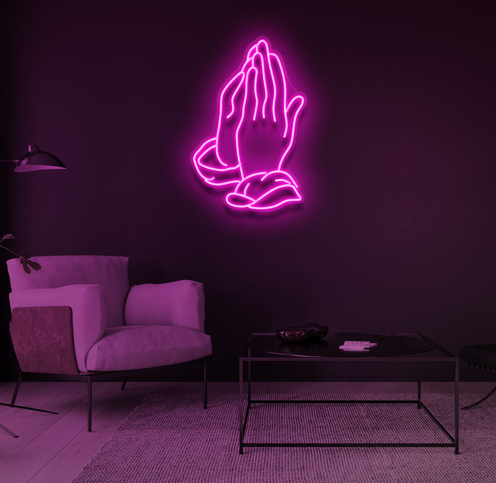 "Praying Hands" LED neonskilt