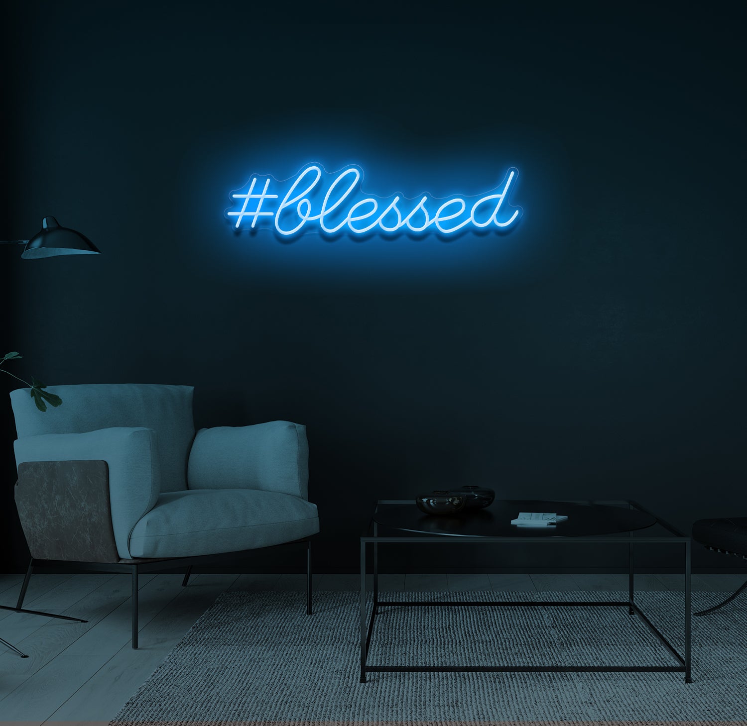 "#blessed" LED NEONSKILT