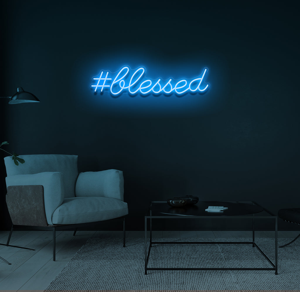 "#blessed" LED NEONSKILT