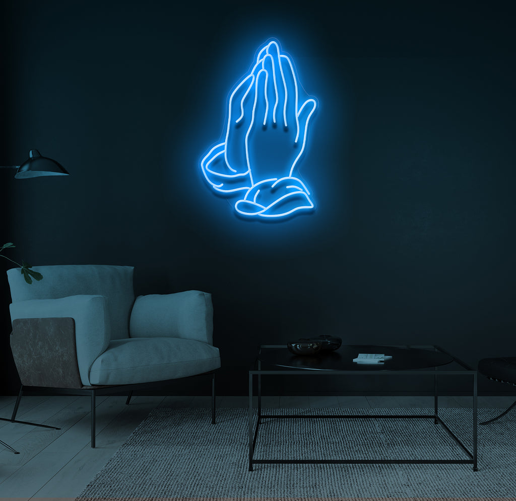 "Praying Hands" LED neonskilt