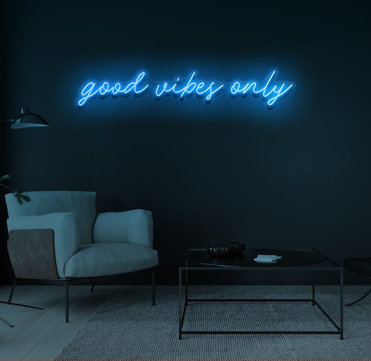 "good vibes only" LED neonskilt