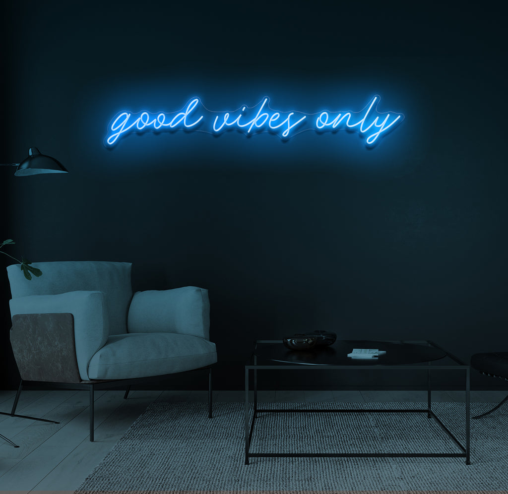 "good vibes only" LED neonskilt