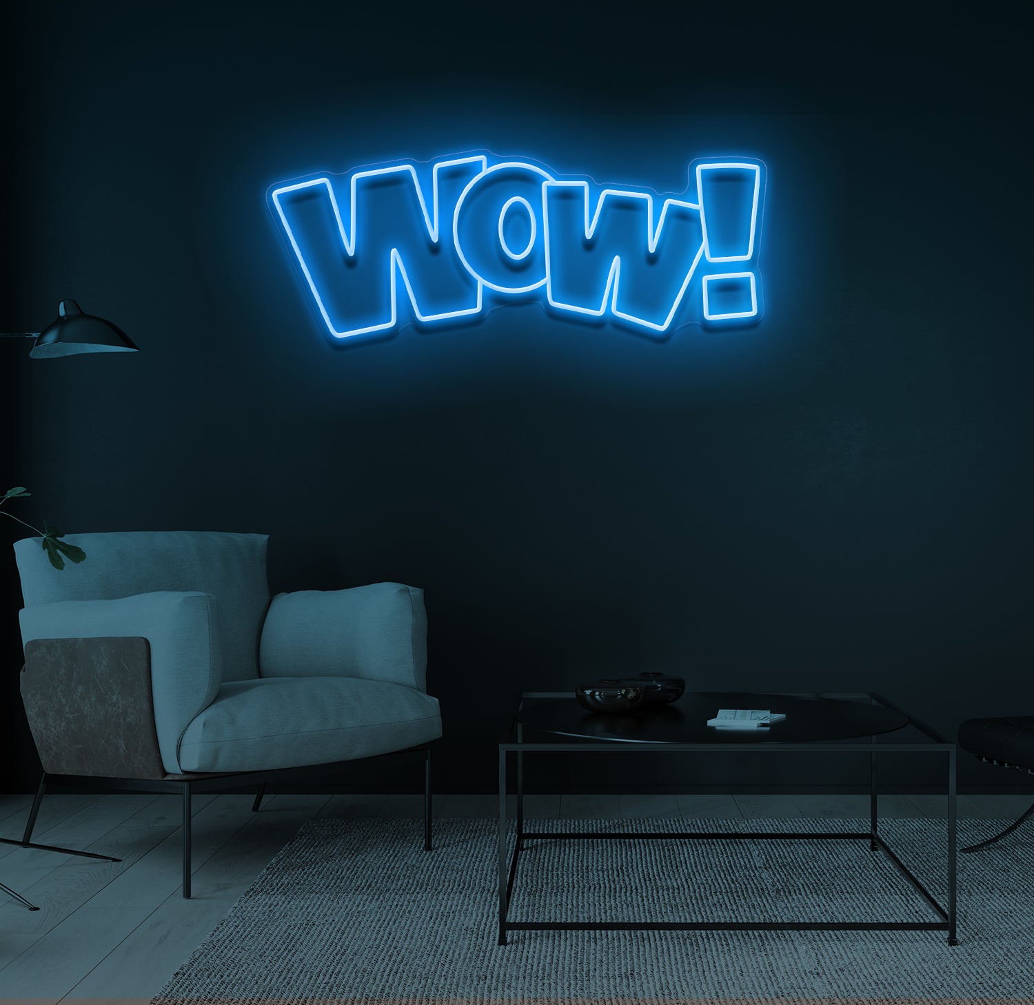 "WOW!" LED neonskilt