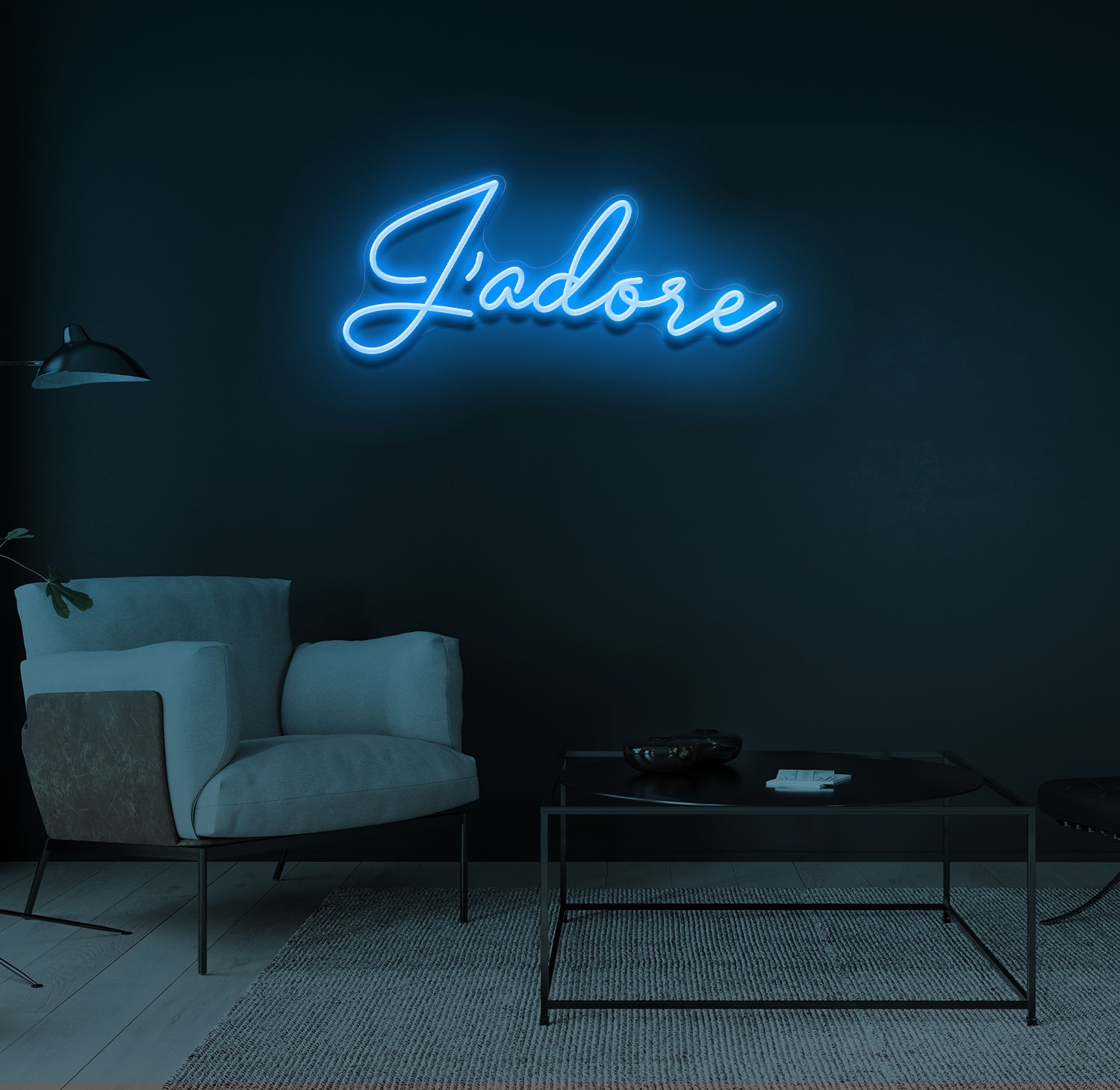 "J'adore" LED neonskilt