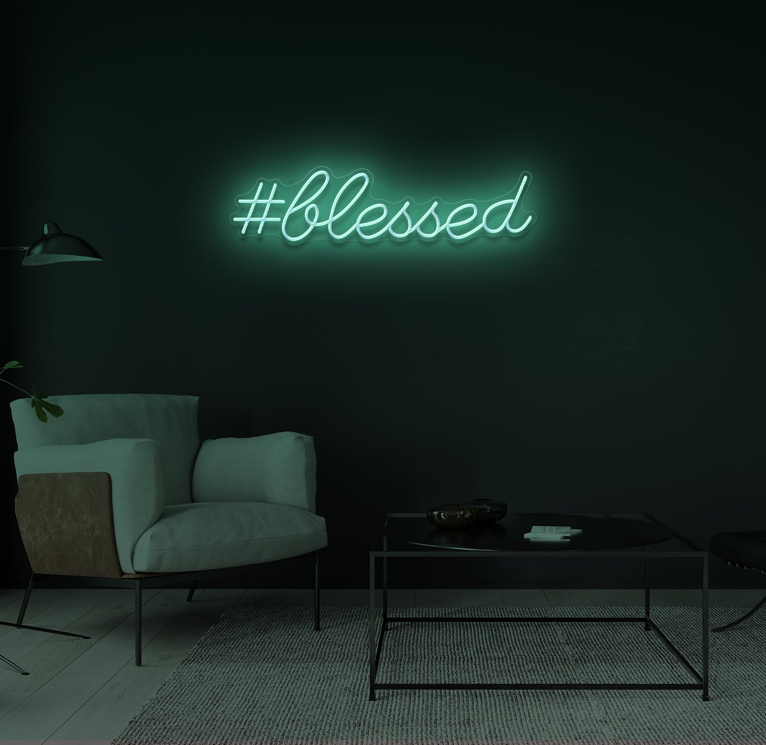 "#blessed" LED NEONSKILT