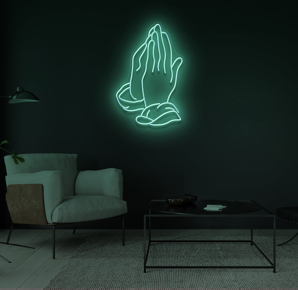 "Praying Hands" LED neonskilt