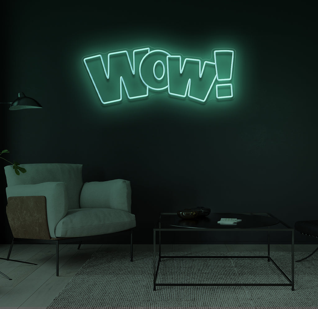 "WOW!" LED neonskilt