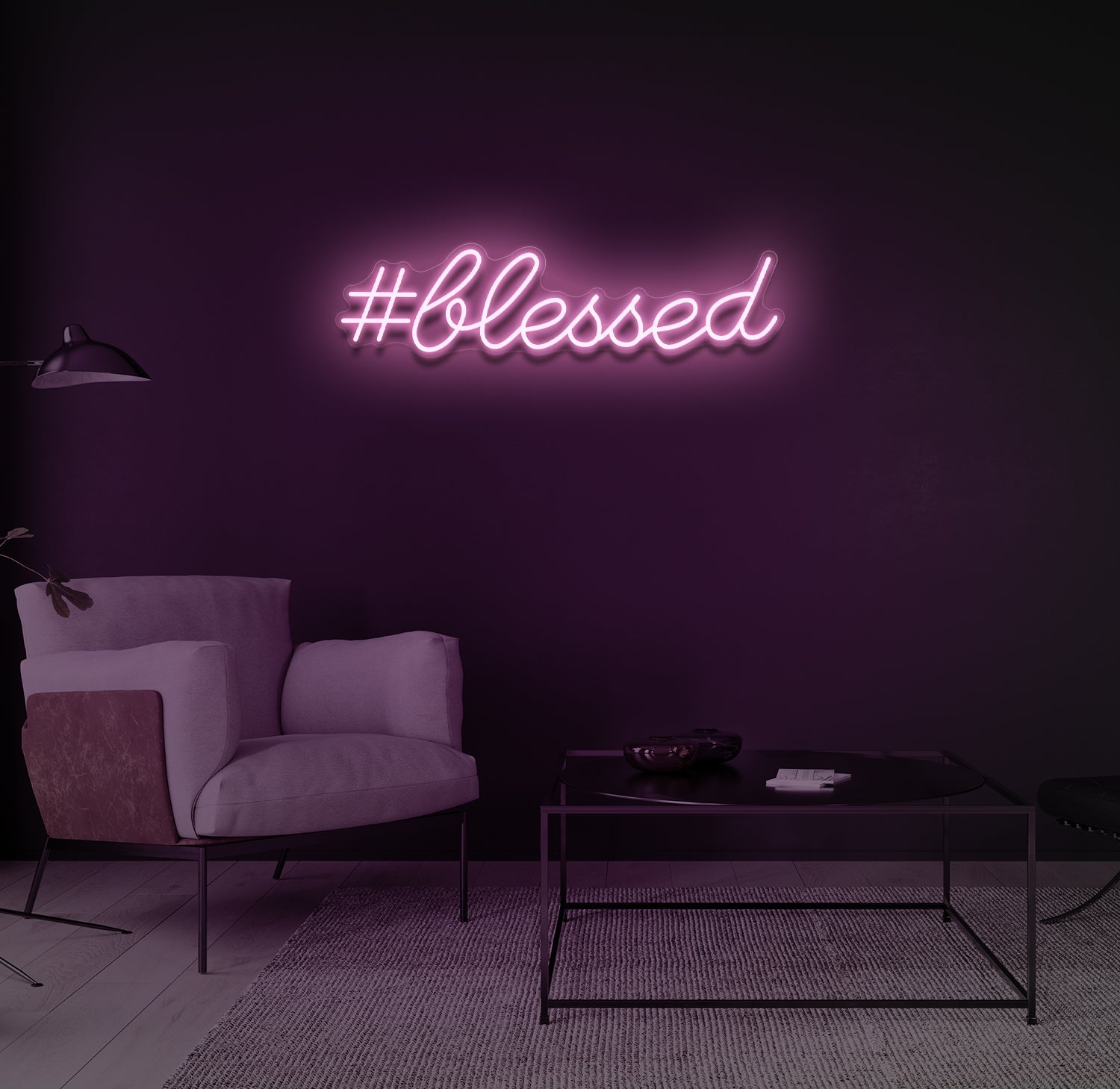 "#blessed" LED NEONSKILT