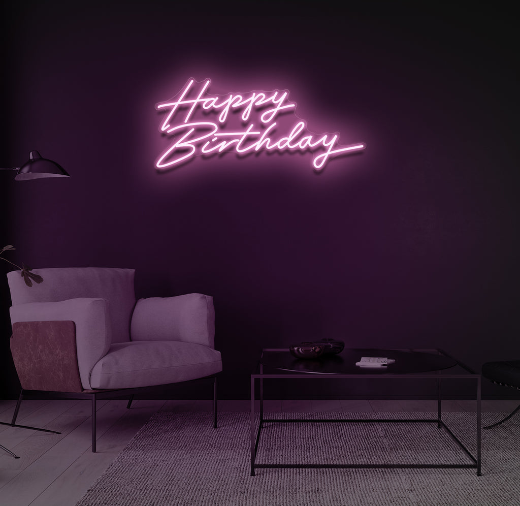 "Happy Birthday" LED neonskilt