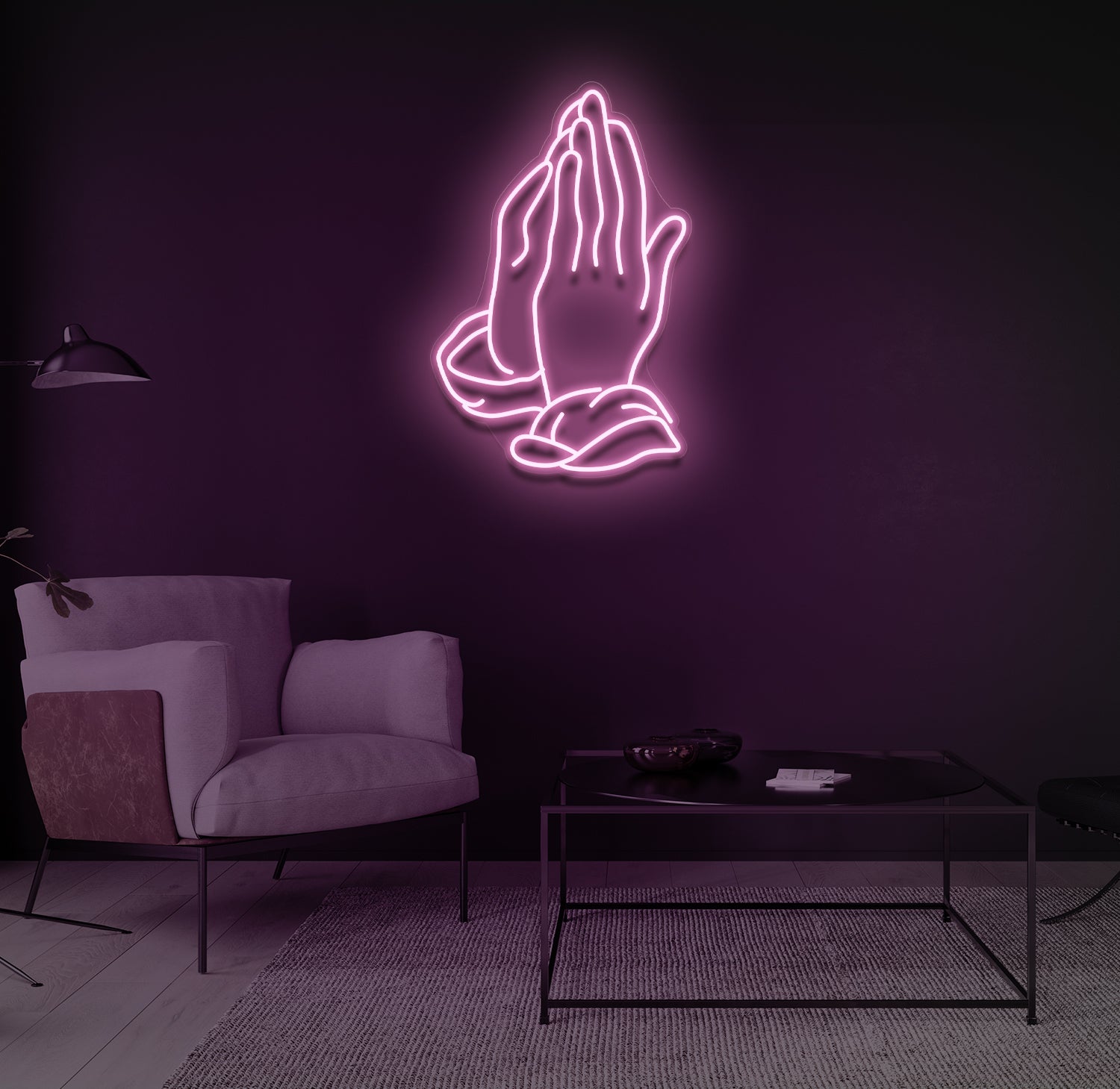 "Praying Hands" LED neonskilt