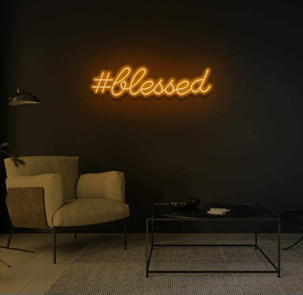 "#blessed" LED NEONSKILT