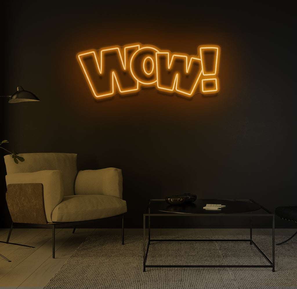 "WOW!" LED neonskilt