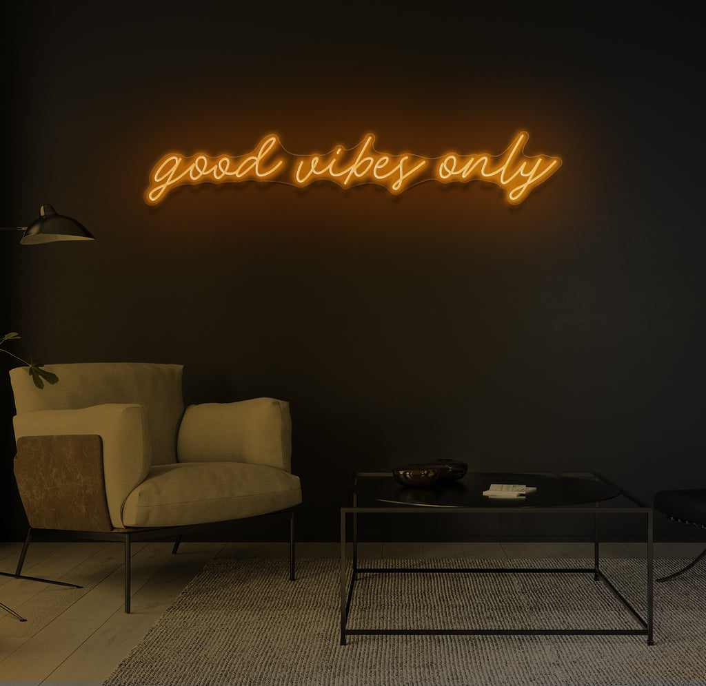 "good vibes only" LED neonskilt