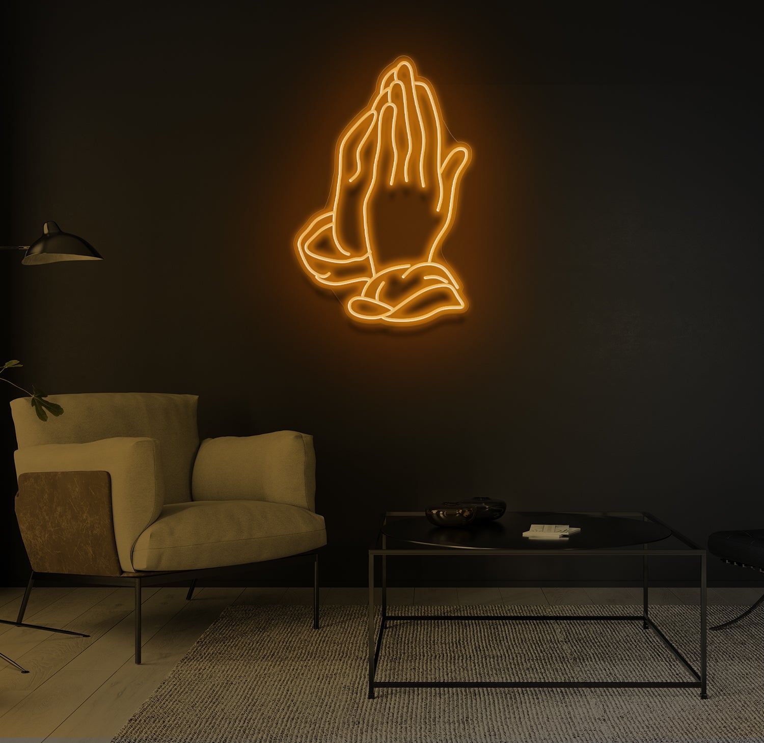 "Praying Hands" LED neonskilt