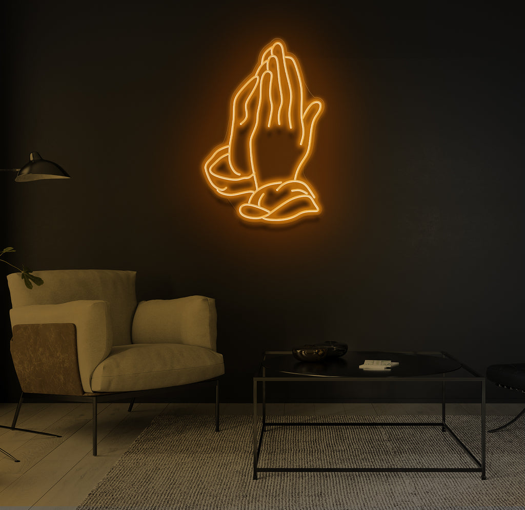"Praying Hands" LED neonskilt