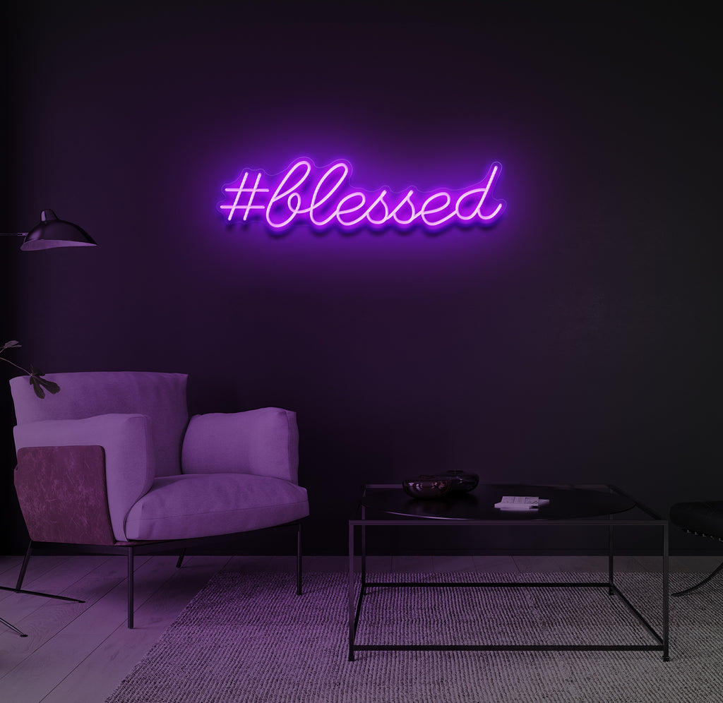 "#blessed" LED NEONSKILT