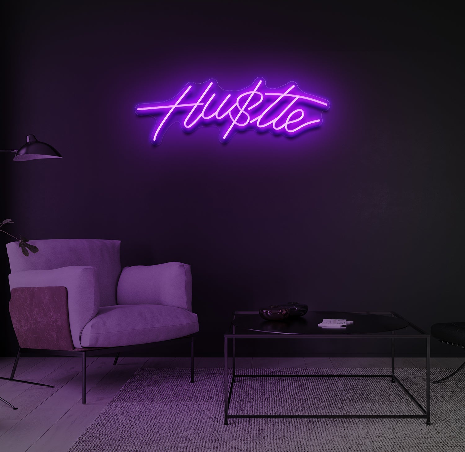 "Hu$tle" LED neonskilt