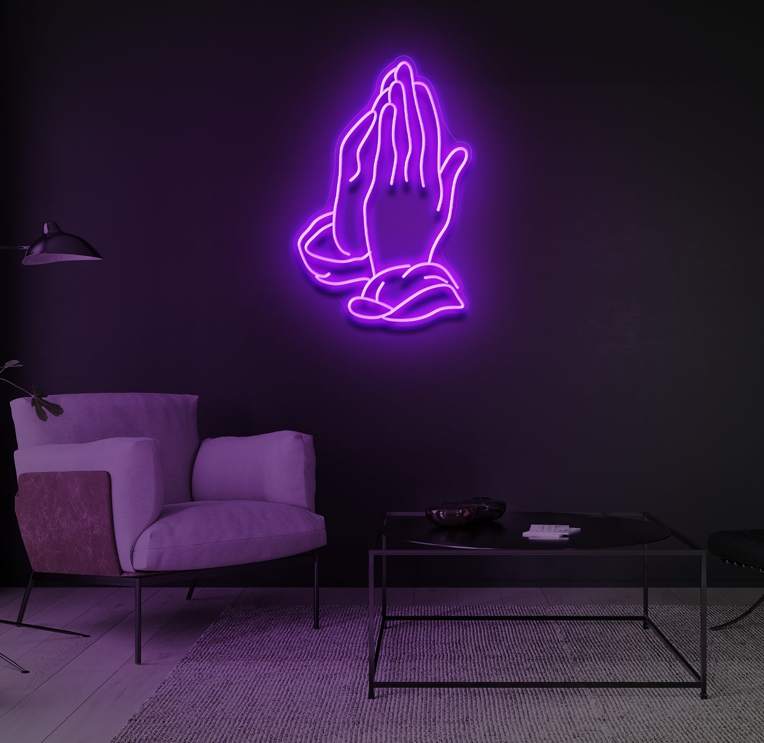 "Praying Hands" LED neonskilt