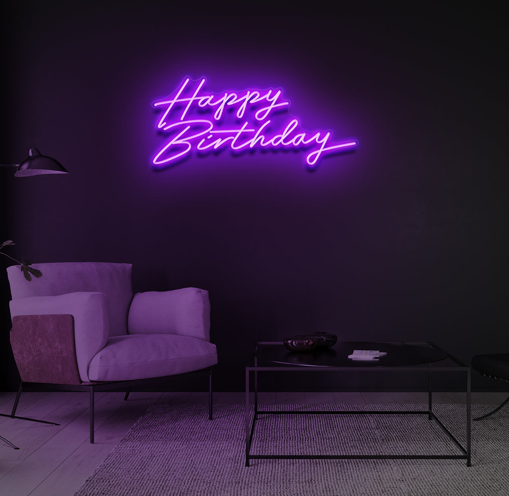 "Happy Birthday" LED neonskilt