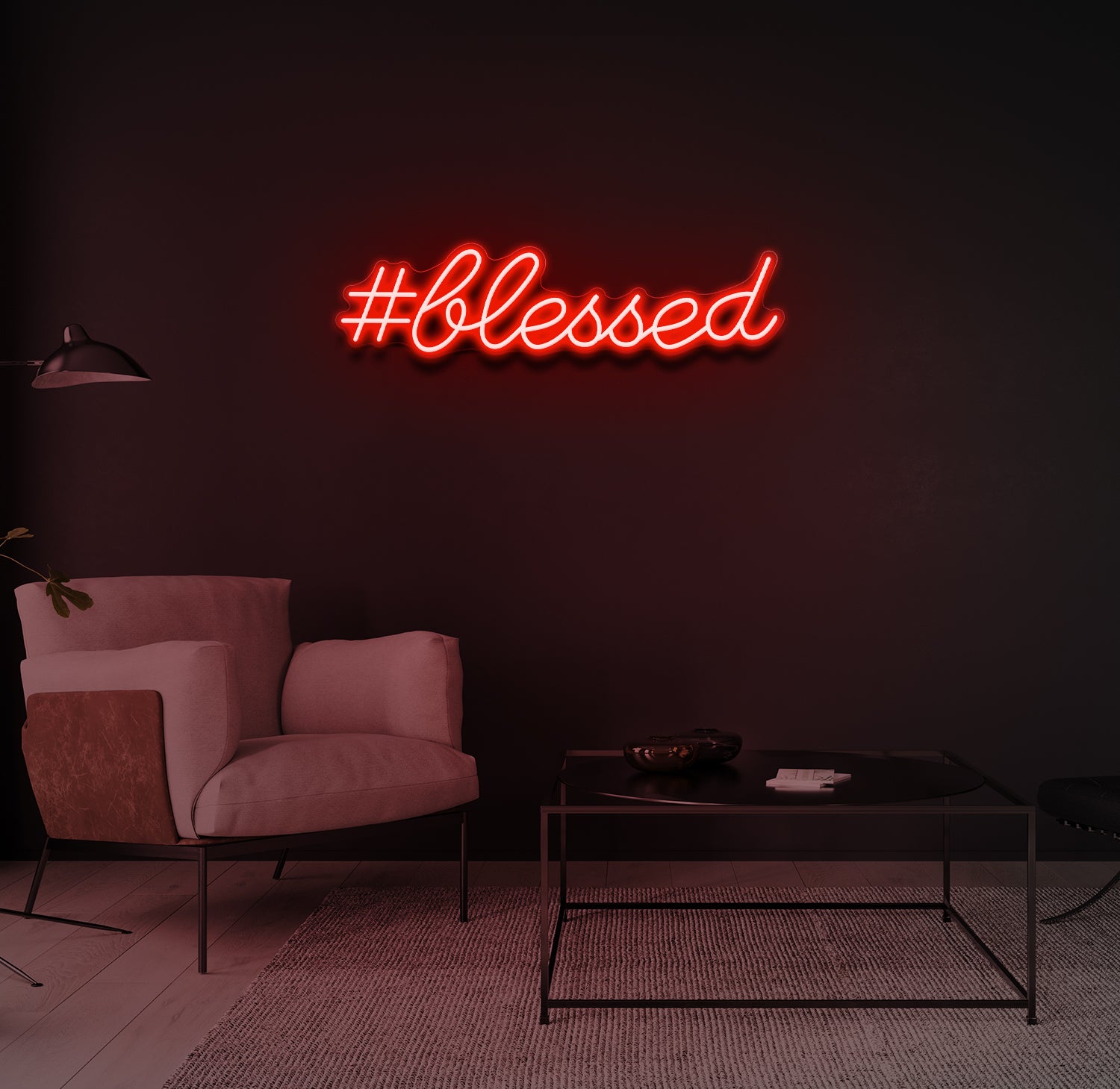 "#blessed" LED NEONSKILT