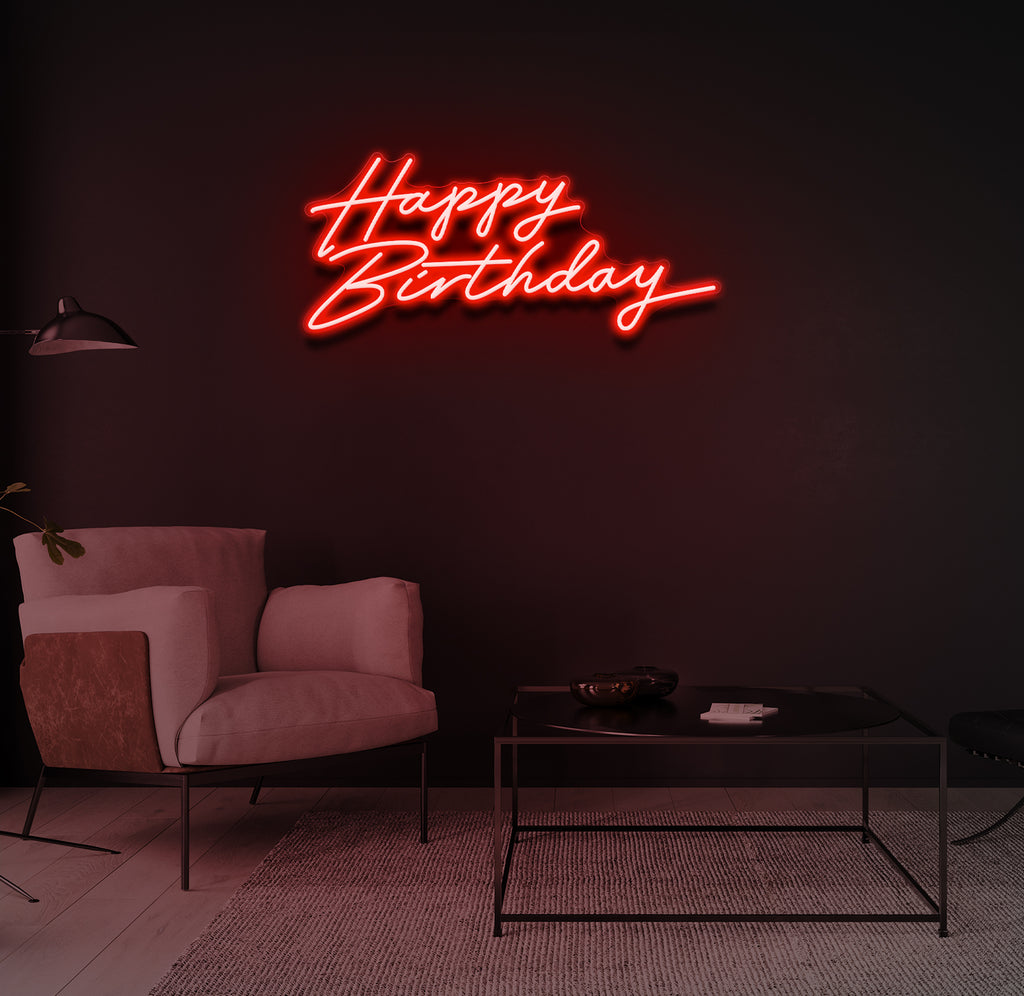 "Happy Birthday" LED neonskilt