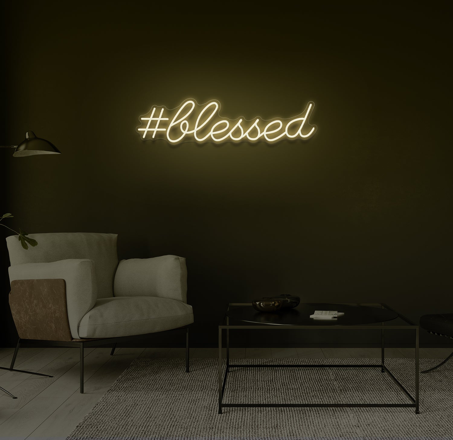 "#blessed" LED NEONSKILT