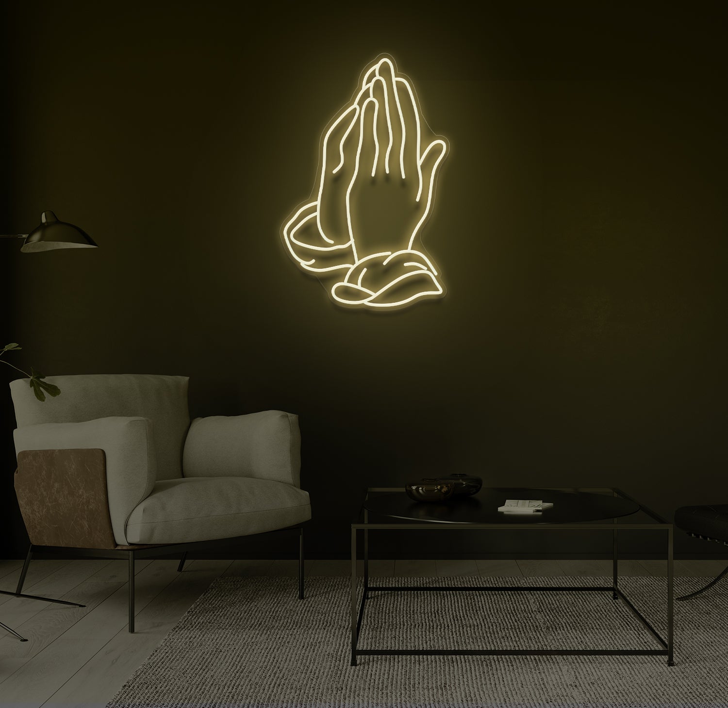 "Praying Hands" LED neonskilt