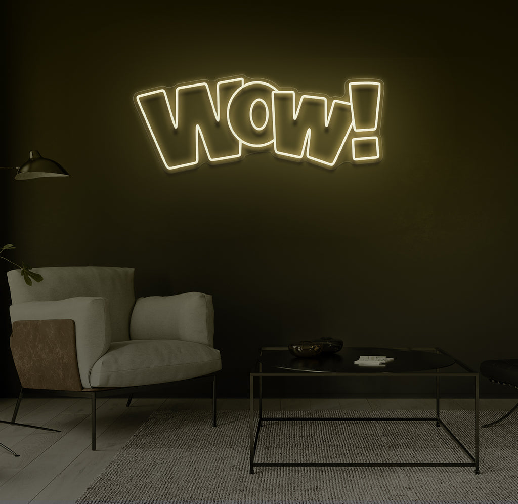 "WOW!" LED neonskilt
