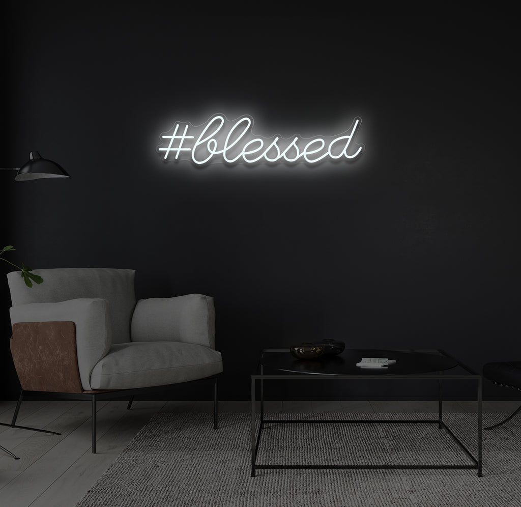 "#blessed" LED NEONSKILT