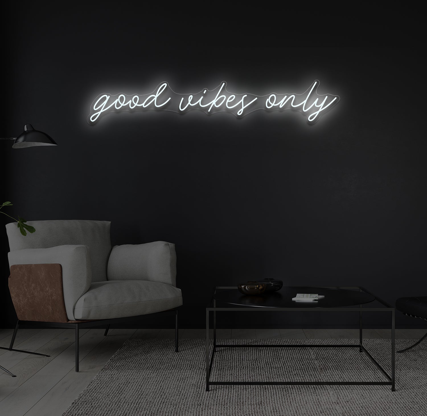 "good vibes only" LED neonskilt