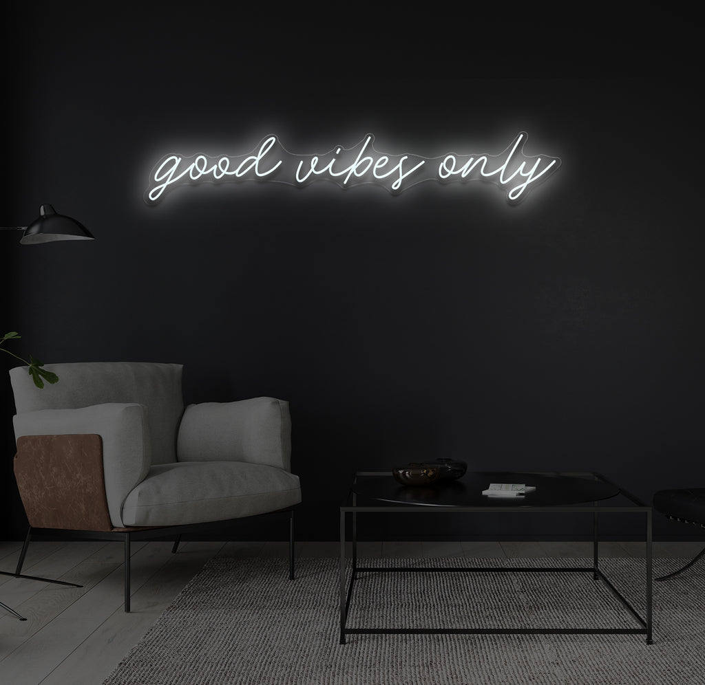 "good vibes only" LED neonskilt