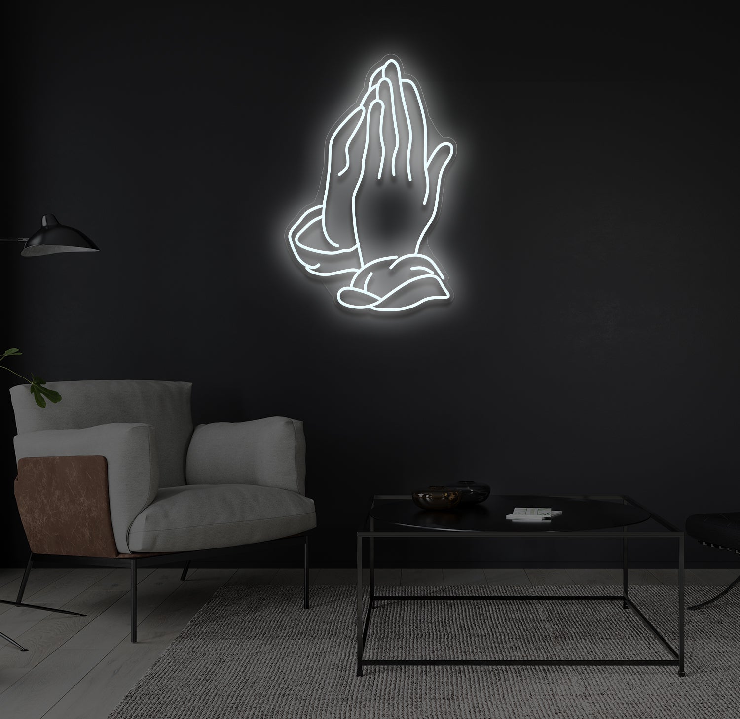"Praying Hands" LED neonskilt