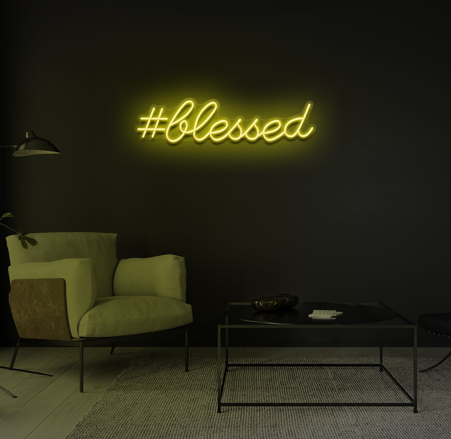 "#blessed" LED NEONSKILT