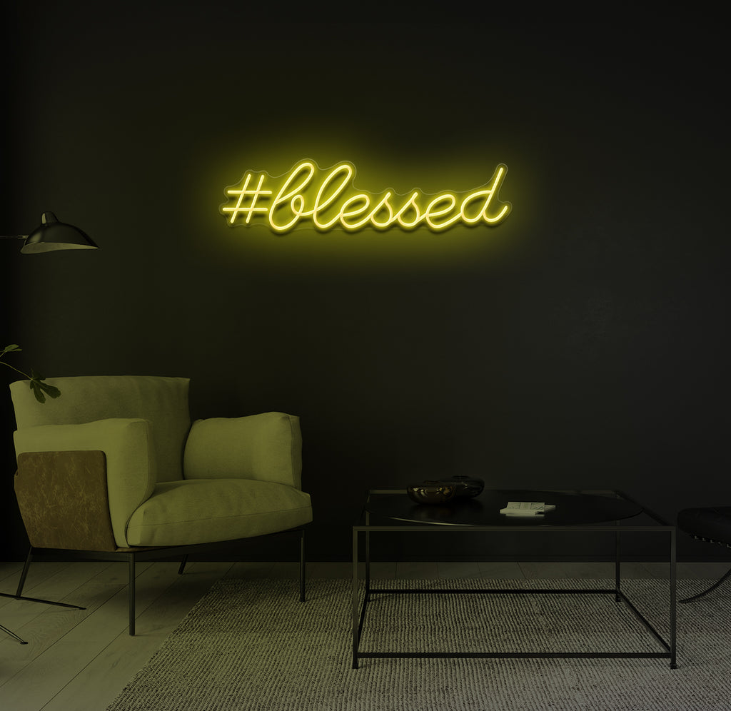 "#blessed" LED NEONSKILT