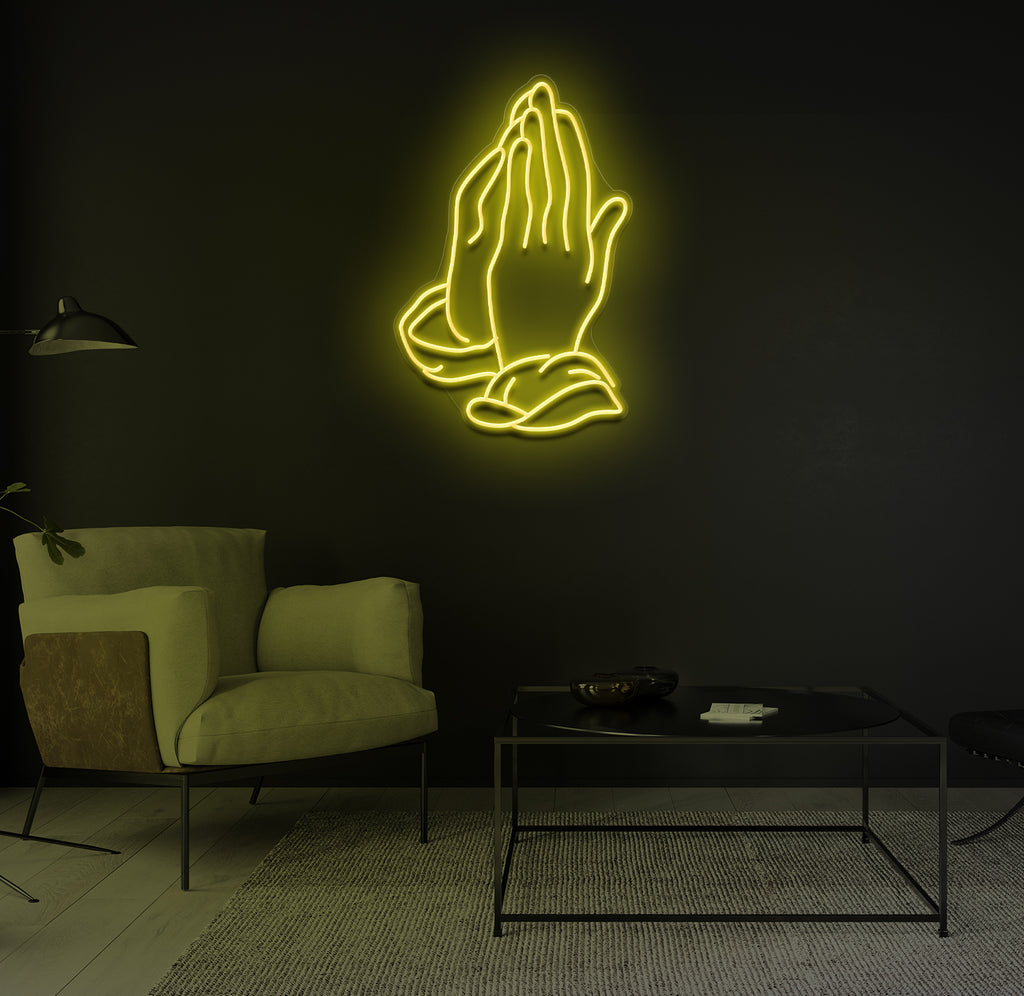 "Praying Hands" LED neonskilt
