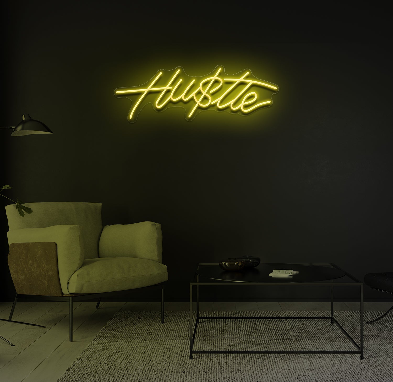 "Hu$tle" LED neonskilt